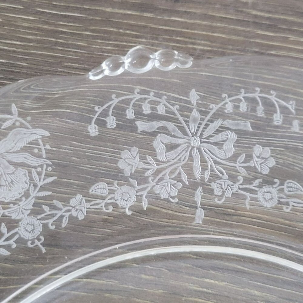 Mismatched Vintage 2-Tiered Glass Dessert Stand Fenton Silver Crest & Heisey - Picture 11 of 16